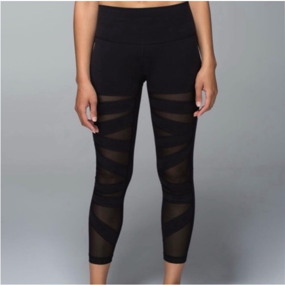 Lululemon Ultra Rare High Times Tech Mesh Leggings Pants Sz 6 - Picture 5 of 15